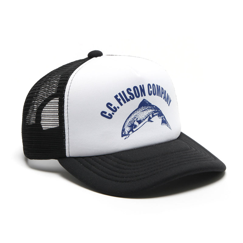 Filson Mesh Harvester Cap White Black