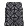 Men's mesh-lined woven short, black bandana print with elastic waistband