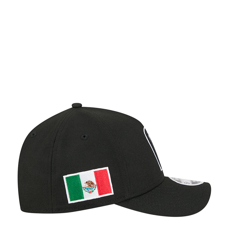 Black baseball cap with Mexico flag patch on the side