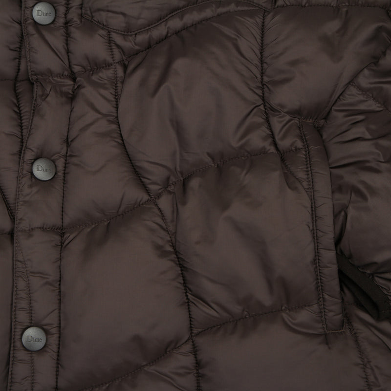 Dime | Midweight Wave Puffer Jacket Espresso