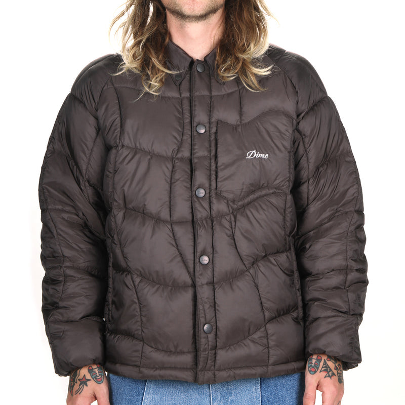 Dime | Midweight Wave Puffer Jacket Espresso