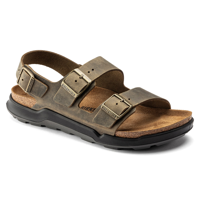 Milano Rugged Men's Khaki Oiled Leather
