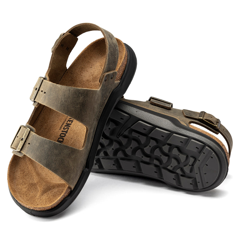 Milano Rugged Men's Khaki Oiled Leather