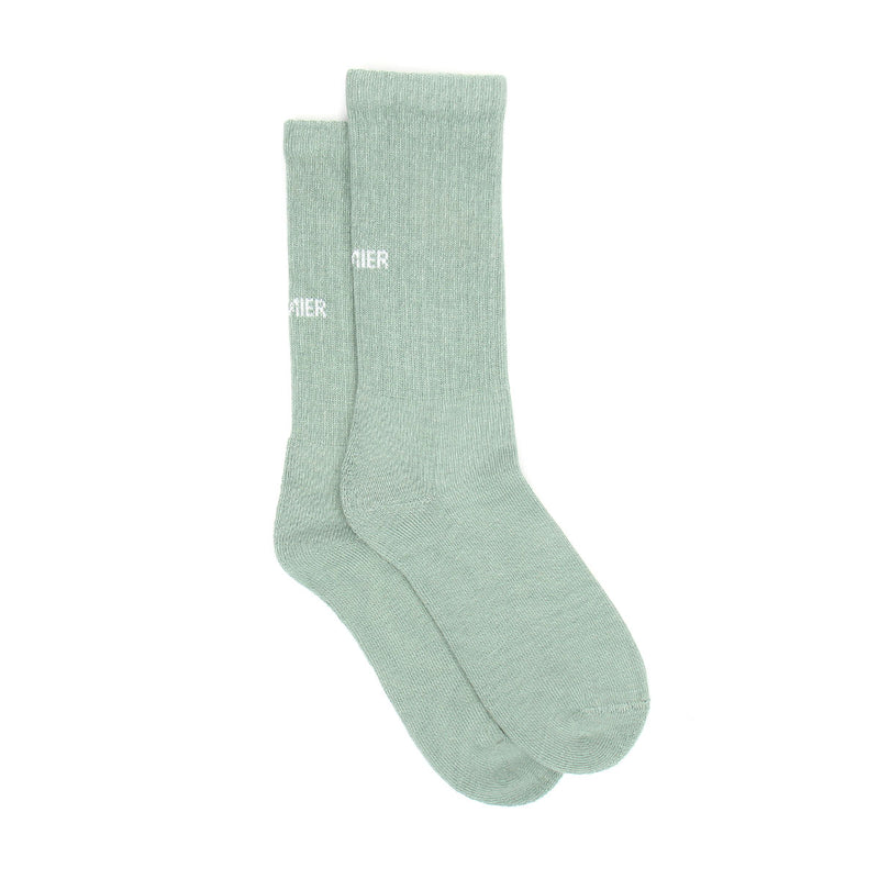 Premier Mini Logo Crew Sock Stone Green