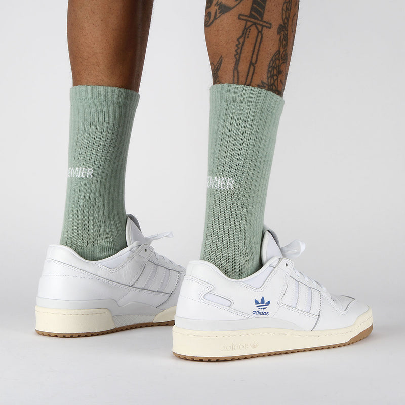 Premier Mini Logo Crew Sock Stone Green