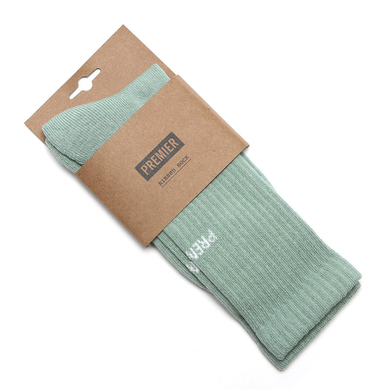 Premier Mini Logo Crew Sock Stone Green