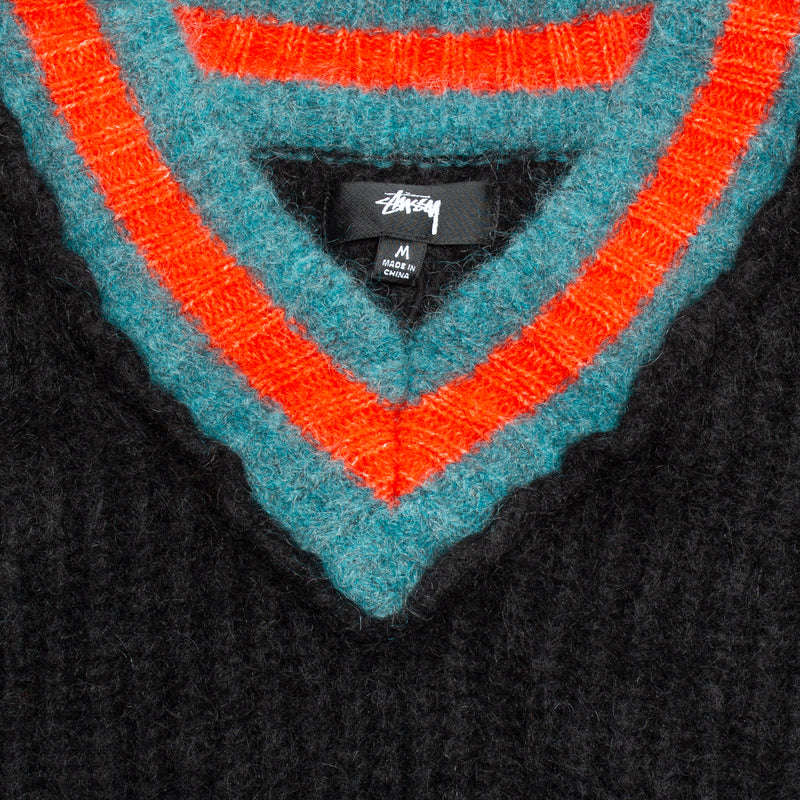 Stussy Mohair Tennis Sweater - Black