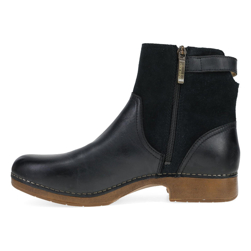 Side image of Monique Black Burnished Calf