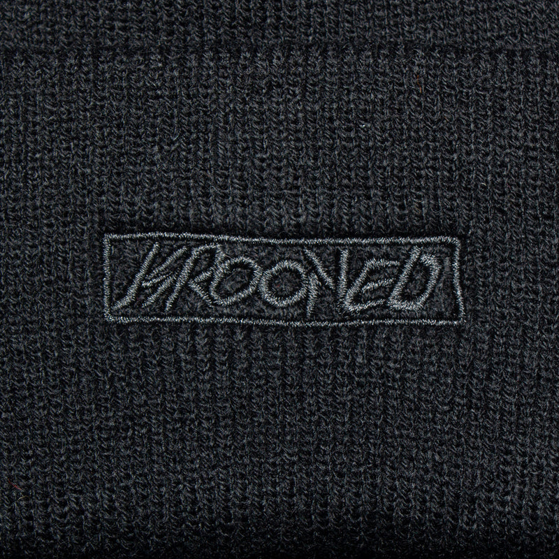 Krooked Moonsmile Script Beanie Color : Black