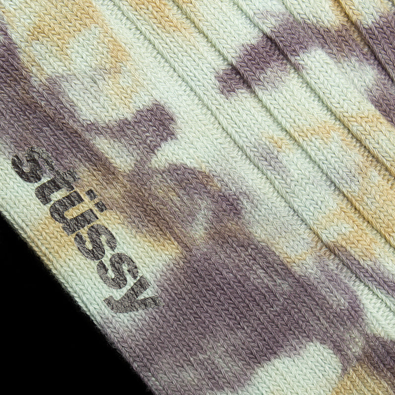 Stussy | Multi Dyed Ribbed Socks Style # 138906 Color : Cloud / Sand