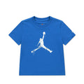 Youth blue Jumpman T-shirt with white Jumpman graphic on front