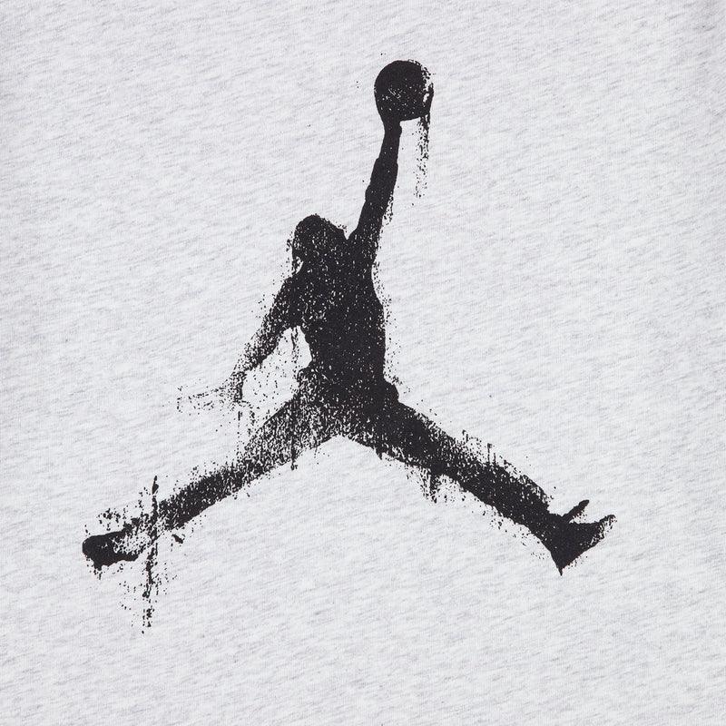 Youth T-shirt with black Jumpman silhouette graphic close-up