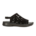 Naot Amadora Sling Sandal (Women) - Black Velvet Nubuck Sandal - Backstrap - The Heel Shoe Fitters