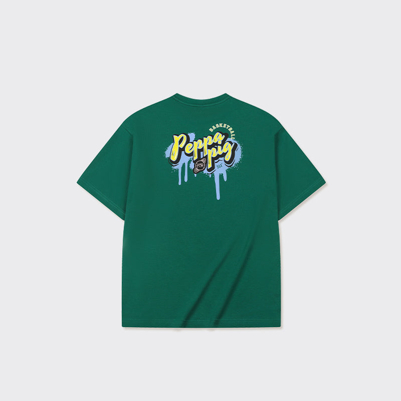 Nikola Jokić x Peppa Pig - T- shirt：Drak Green