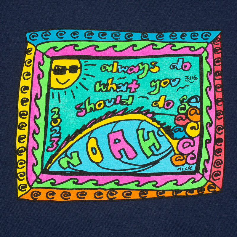 Noah x ADWYSD | Wave T-Shirt Color : Navy
