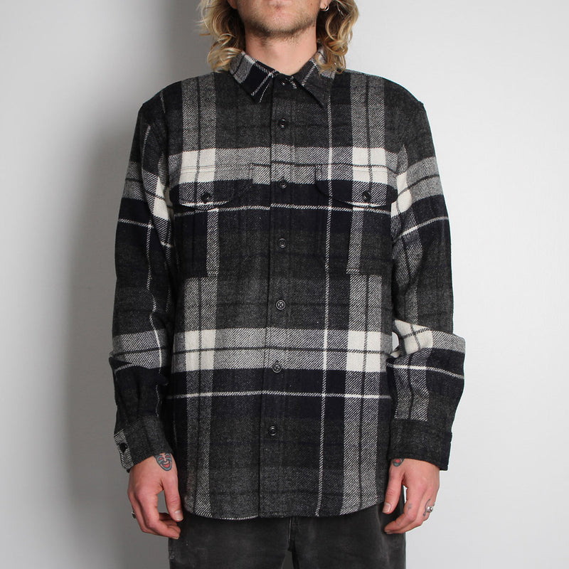 Filson Northwest Wool Shirt : Navy Blue Heather Plaid
