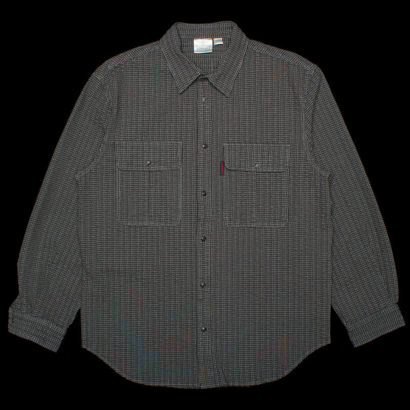 Gramicci O.G. Seersucker Canyon Shirt Style # G3SM-J019 Color : Deep Grey Garment Dyed