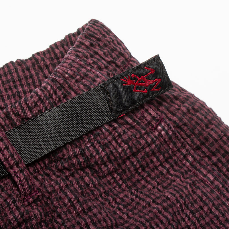 Gramicci O.G. Seersucker G-Short Style # G3SM-P020 Color : Dusty Maroon Garment Dyed  Edit alt text