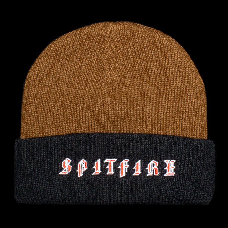 Spitfire Old E Cuff Beanie Brown / Black