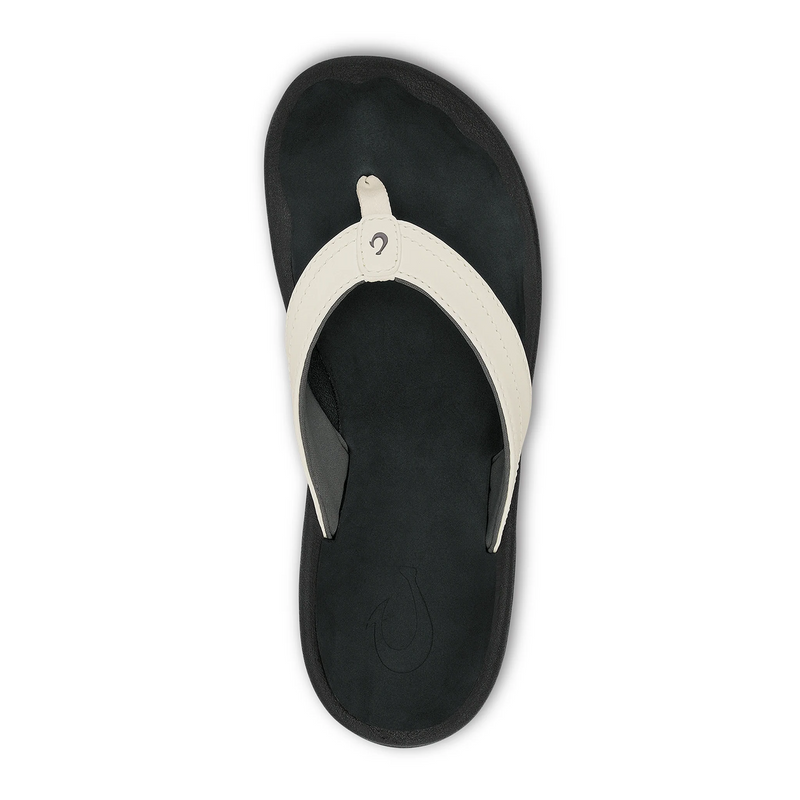OluKai 'Ohana Sandal (Women) - White/Black Sandal - Thong - The Heel Shoe Fitters