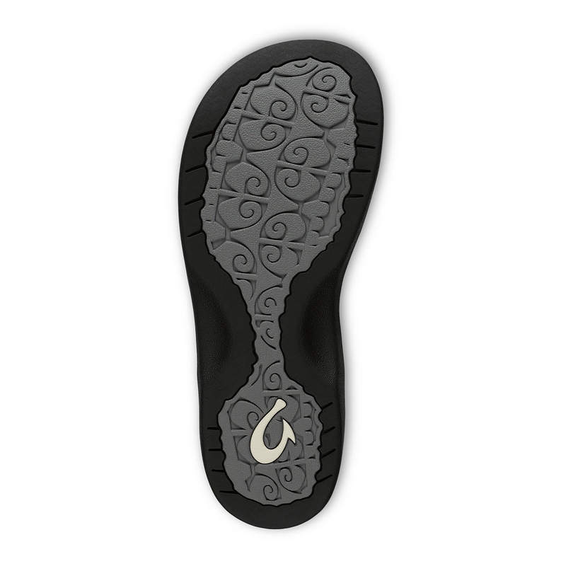 OluKai 'Ohana Sandal (Women) - White/Black Sandal - Thong - The Heel Shoe Fitters