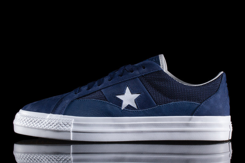 Converse One Star Pro Ox x Alltimers Style # A05337C Color : Midnight Navy / Gold
