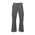 Men's open-hem cargo pants in castlerock gray, elastic waistband, two cargo pockets