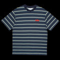 Butter Goods | Park Stripe T-Shirt Color : Black / Sky / Banana