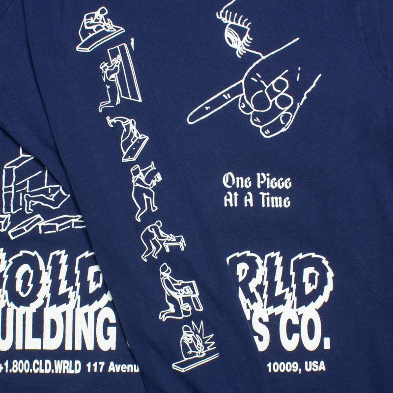 Cold World Frozen Goods | Peace Of Mind L/S T-Shirt Style # SS23-LS01-NVY Color : True Navy