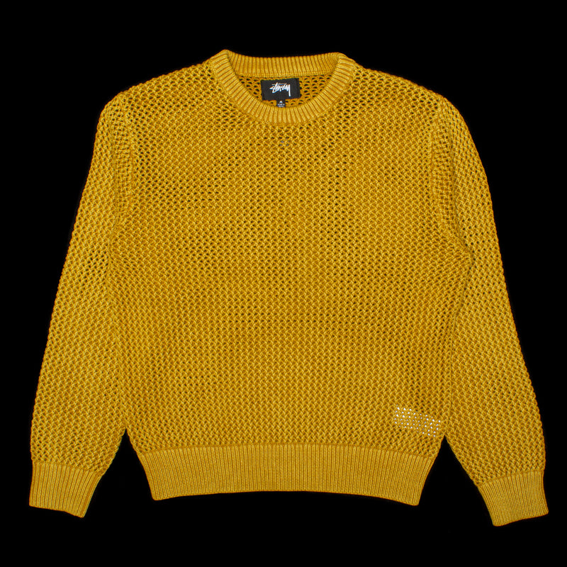 Stussy Pigment Dyed Loose Gauge Sweater : Gold