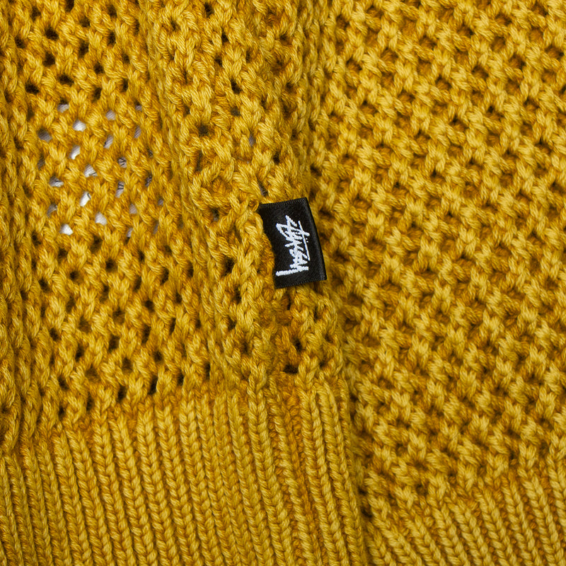 Stussy Pigment Dyed Loose Gauge Sweater : Gold
