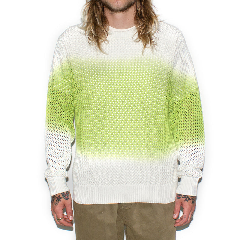 Stussy | Pigment Dyed Loose Gauge Sweater Style # 117105 Color : Bright Green