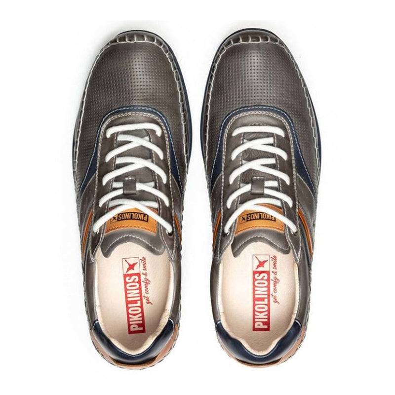 Pikolinos Fuencarral M4U-6048C1 Sneaker (Men) - Dark Grey Leather Athletic - Casual - Lace Up - The Heel Shoe Fitters