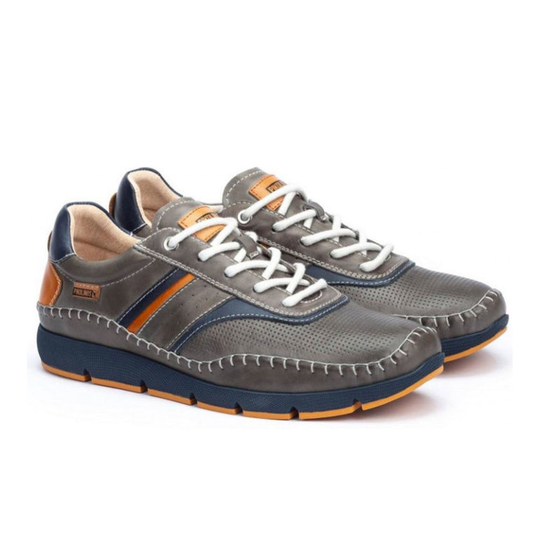 Pikolinos Fuencarral M4U-6048C1 Sneaker (Men) - Dark Grey Leather Athletic - Casual - Lace Up - The Heel Shoe Fitters