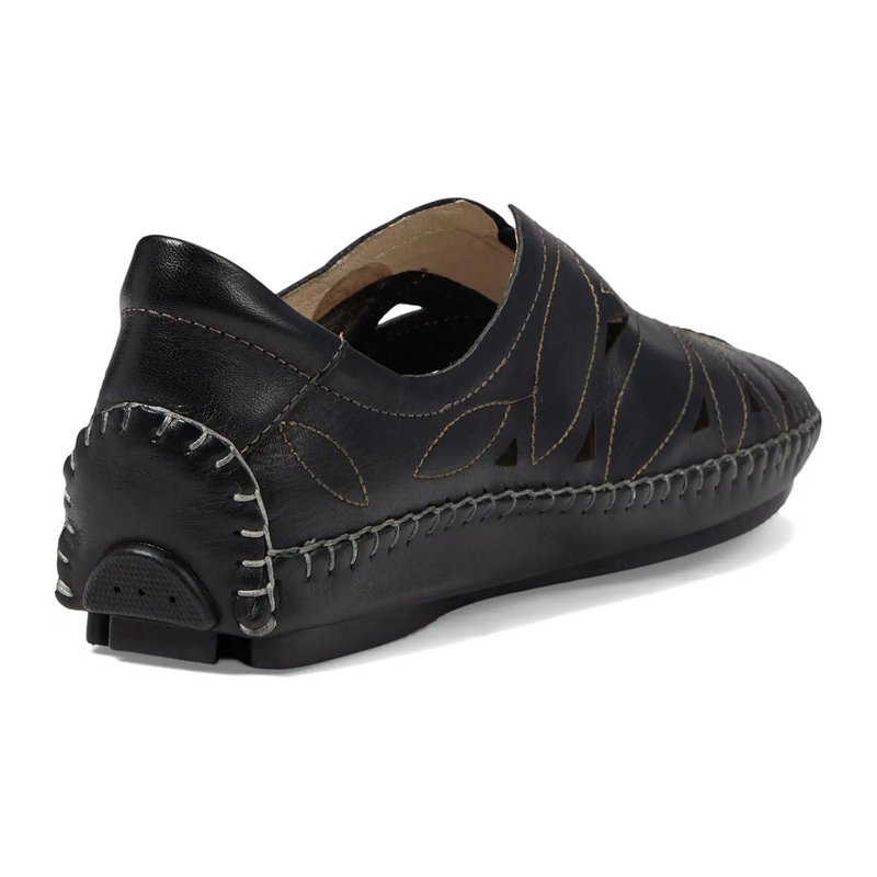 Pikolinos Jerez 578-7399 Slip On (Women) - Black Leather Dress-Casual - Flat - The Heel Shoe Fitters