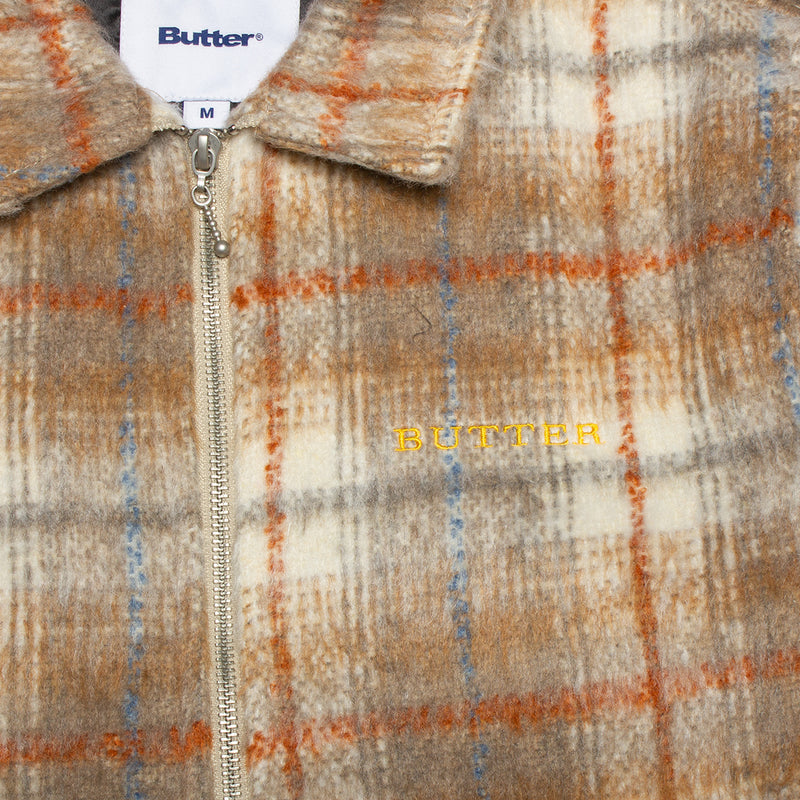 Butter Goods Plaid Flannel Zip Thru Shirt : Bark