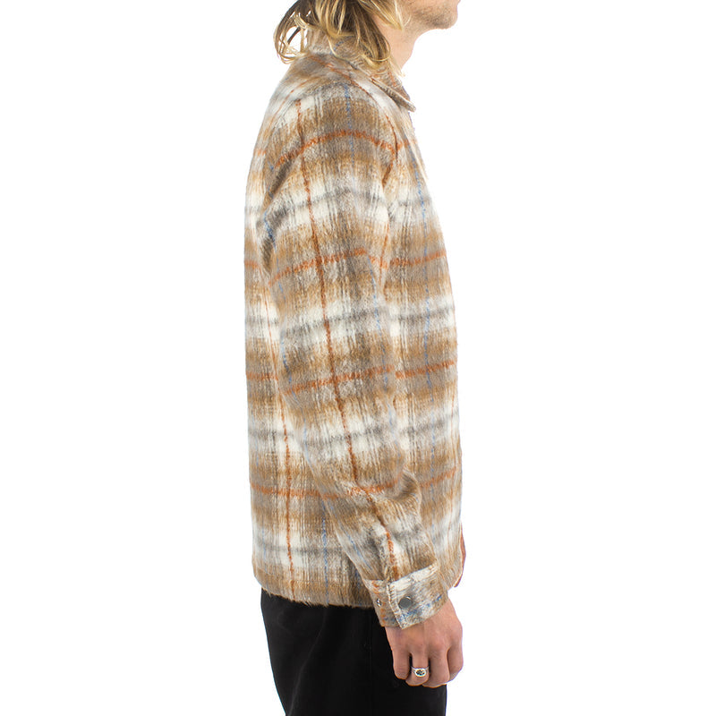 Butter Goods Plaid Flannel Zip Thru Shirt : Bark