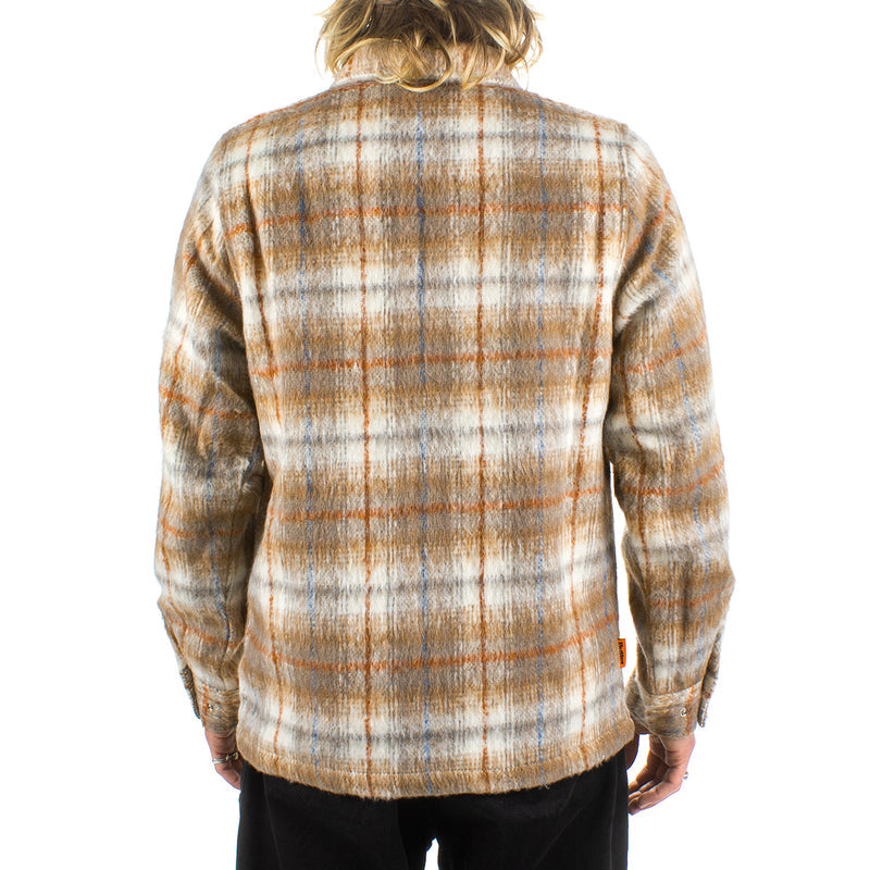 Butter Goods Plaid Flannel Zip Thru Shirt : Bark
