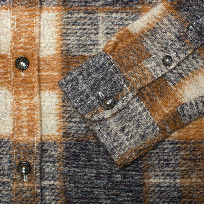 Stussy Plaid Knit Shirt : Navy