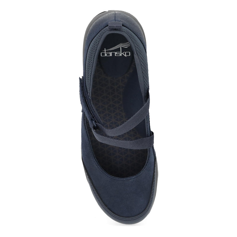 Top image of Primrose Navy Burnished Suede