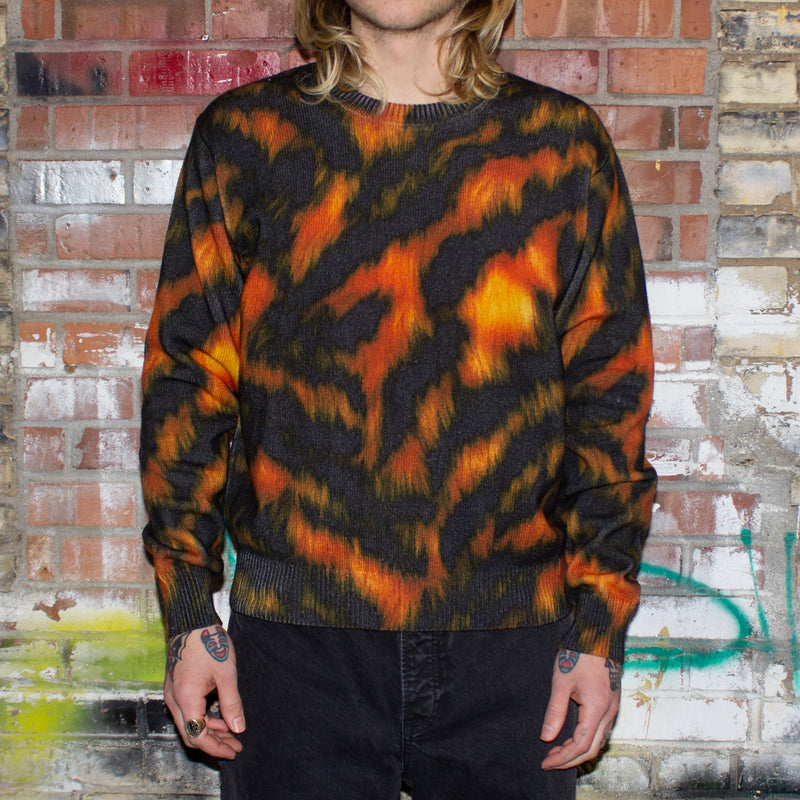 Stussy Printed Fur Sweater Style # 117171 Color : Tiger