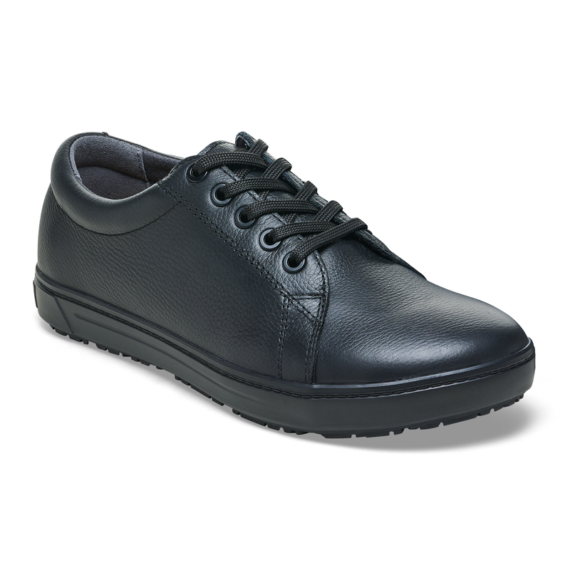 QO500 Men's Black Leather Slip Resistant