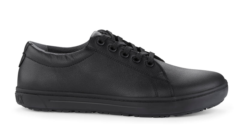 QO500 Men's Black Leather Slip Resistant