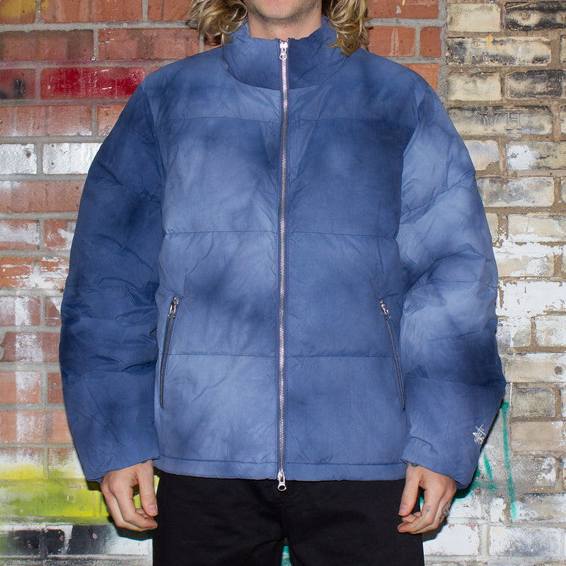 Stussy Recycled Nylon Down Puffer : Washed Navy