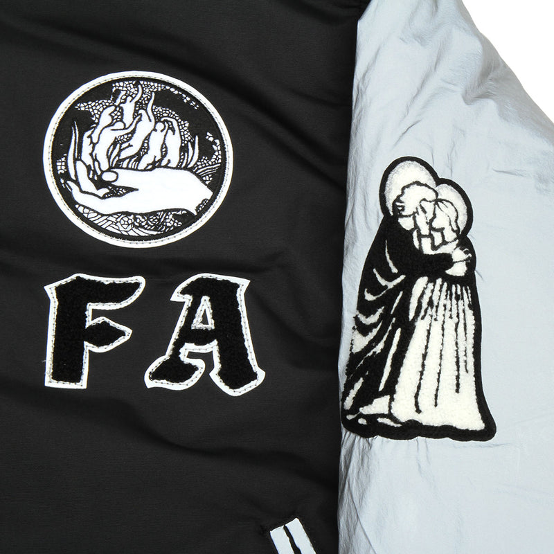 Fucking Awesome Reflective Reversible Varsity Puffer : Black / Reflective