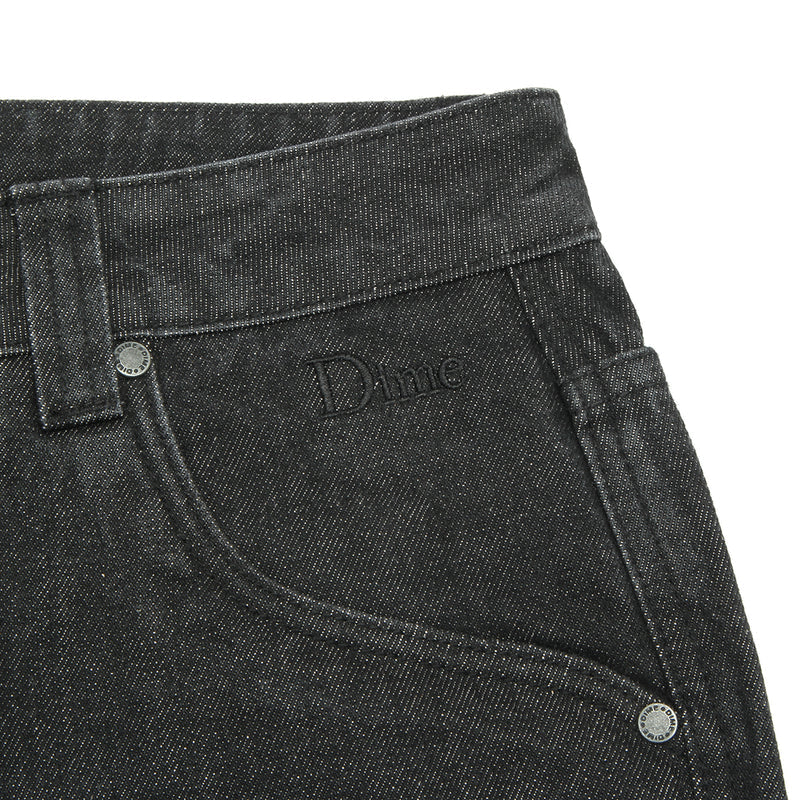 Dime Relaxed Denim Pants Black Washed