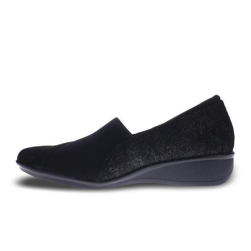 Revere Naples Stretch Loafer (Women) - Midnight Black Dress-Casual - Loafers - The Heel Shoe Fitters