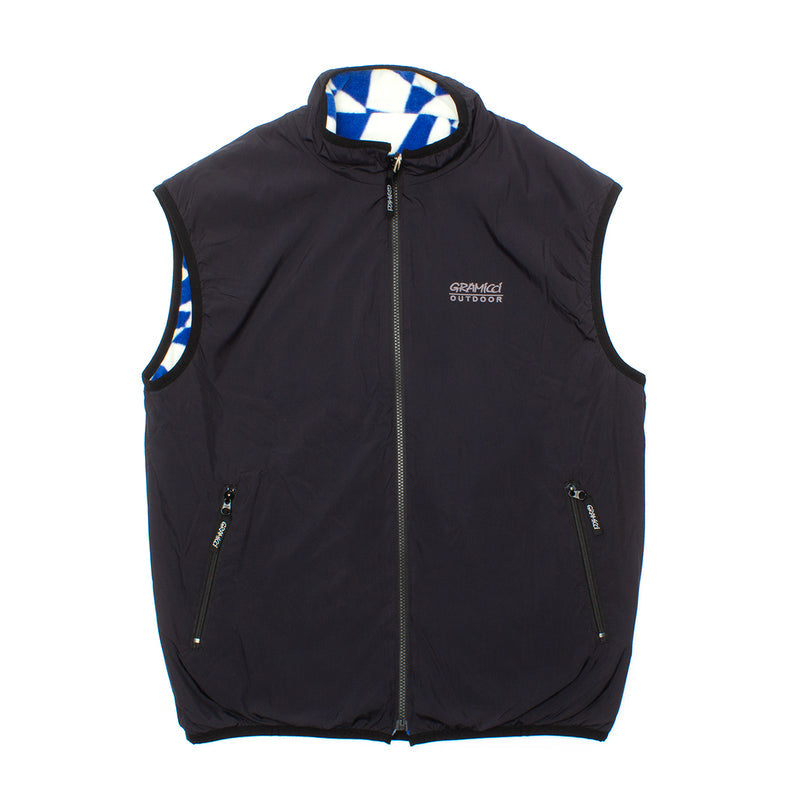 Gramicci Reversible Vest Blue Check