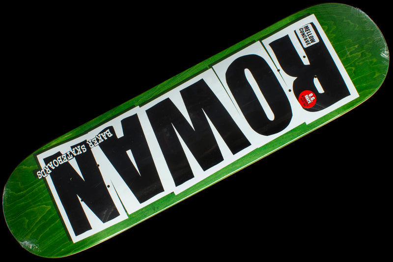 Rowan Logo Green Deck 8.125"