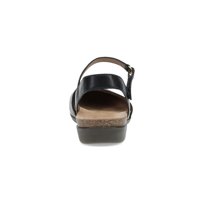 Heel image of Rowan Wide Black Waxy Burnished